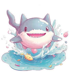 Mutant Cat Shark Puddle Vinyl Car Decal Sticker – Waterproof & UV-Resistant 4.0"