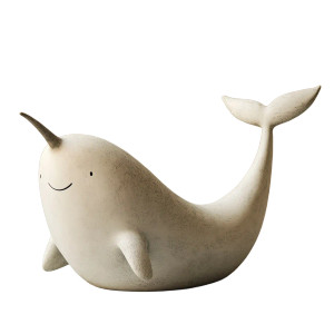 Narwhal Kawaii Sculpture Vinyl Car Decal Sticker – Waterproof & UV-Resistant 4.0"