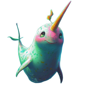 Narwhal Pixar Chaos Stylize Vinyl Car Decal Sticker – Waterproof & UV-Resistant 4.0"