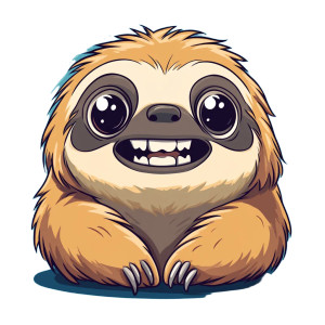 Nervous Kawaii Sloth Face Vinyl Car Decal Sticker – Waterproof & UV-Resistant 4.0" Nervous Kawaii Sloth Face Vinyl Car Decal Sticker – Waterproof & UV-Resistant 4.0"
