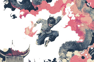 Ninja Boy Smoke Bombs Vinyl Car Decal Sticker – Waterproof & UV-Resistant 6.0"