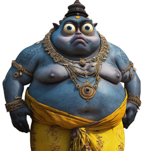 Obese Blue Indian Man Vinyl Car Decal Sticker – Waterproof & UV-Resistant 4.0" Obese Blue Indian Man Vinyl Car Decal Sticker – Waterproof & UV-Resistant 4.0"