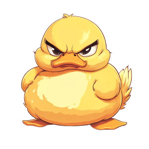 Obese Duck Chibi Vinyl Car Decal Sticker – Waterproof & UV-Resistant 4.0" Obese Duck Chibi Vinyl Car Decal Sticker – Waterproof & UV-Resistant 4.0"