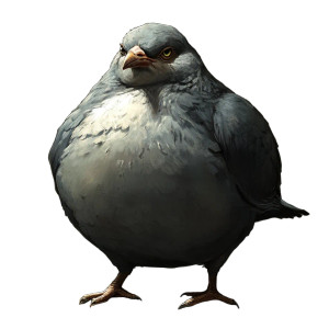 Obese Fantasy Pidgeon Vinyl Car Decal Sticker – Waterproof & UV-Resistant 4.0"