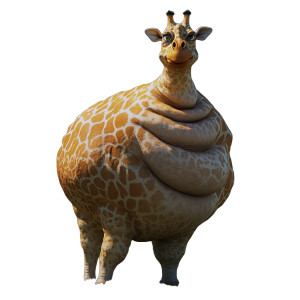 Obese Giraffe Chins Vinyl Car Decal Sticker – Waterproof & UV-Resistant 4.0" Obese Giraffe Chins Vinyl Car Decal Sticker – Waterproof & UV-Resistant 4.0"