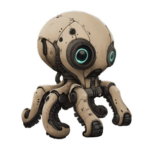 Octopus Mecha Alien Weapon Vinyl Car Decal Sticker – Waterproof & UV-Resistant 4.0"