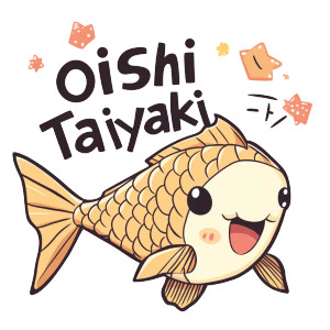 Oishi Taiyaki Kawaii Font Vinyl Car Decal Sticker – Waterproof & UV-Resistant 4.0"