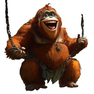 Orangutan King Louie Singing Vinyl Car Decal Sticker – Waterproof & UV-Resistant 4.0"
