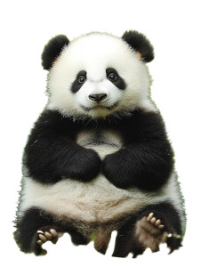 Panda Cub Belly Sofa Vinyl Car Decal Sticker – Waterproof & UV-Resistant 4.11"