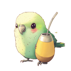 Parakeet Mate Gourd Yellow Vinyl Car Decal Sticker – Waterproof & UV-Resistant 4.0"