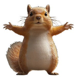 Peanut Squirrel Tpose Meme Vinyl Car Decal Sticker – Waterproof & UV-Resistant 4.0"