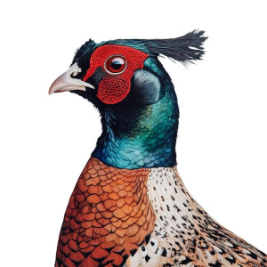 Pheasant Head Neck Body Vinyl Car Decal Sticker – Waterproof & UV-Resistant 4.0"