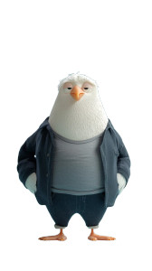 Pigeon Head Cartoon Character Vinyl Car Decal Sticker – Waterproof & UV-Resistant 4.0"