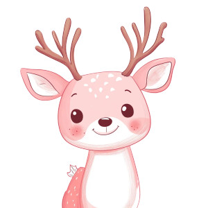 Pink Cute Deer Illustration Vinyl Car Decal Sticker – Waterproof & UV-Resistant 4.0" Pink Cute Deer Illustration Vinyl Car Decal Sticker – Waterproof & UV-Resistant 4.0"
