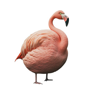 Pink Flamingo Swollen Belly Vinyl Car Decal Sticker – Waterproof & UV-Resistant 4.0"