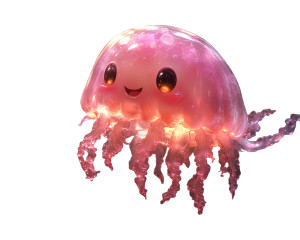 Pink Jellyfish Mushroom Cloud Vinyl Car Decal Sticker – Waterproof & UV-Resistant 5.0"