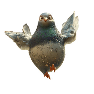 Pixar Human Pigeon Tornado Vinyl Car Decal Sticker – Waterproof & UV-Resistant 4.0"