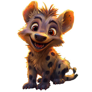 Playful Hyena Pixar Style Vinyl Car Decal Sticker – Waterproof & UV-Resistant 4.0" Playful Hyena Pixar Style Vinyl Car Decal Sticker – Waterproof & UV-Resistant 4.0"