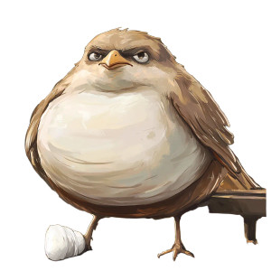 Plump Bird Broken Ankle Vinyl Car Decal Sticker – Waterproof & UV-Resistant 4.0"