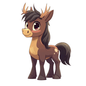 Pony Moose Hybrid Vinyl Car Decal Sticker – Waterproof & UV-Resistant 4.0"