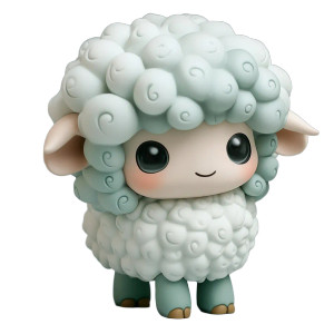 Pop Mart Sheep Toy Vinyl Car Decal Sticker – Waterproof & UV-Resistant 4.0"