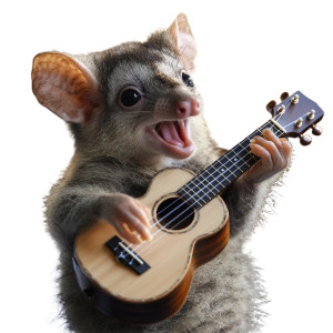 Possum Runs Sings Ukulele Vinyl Car Decal Sticker – Waterproof & UV-Resistant 4.0"