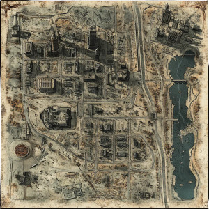 Post Apocalyptic Detroit Map Vinyl Car Decal Sticker – Waterproof & UV-Resistant 4.0"