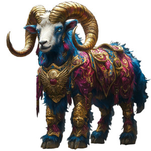 Powerful Goat Warrior Vinyl Car Decal Sticker – Waterproof & UV-Resistant 4.0"