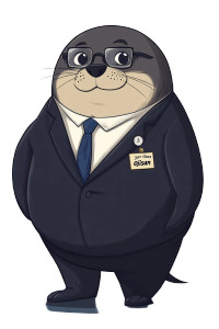 Professional Seal Mascot Vinyl Car Decal Sticker – Waterproof & UV-Resistant 4.48"