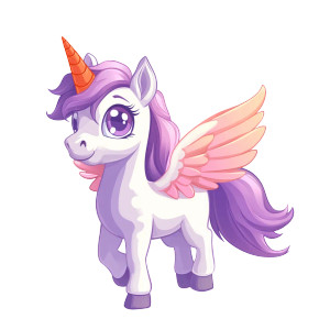 Purple Flying Horse Vector Vinyl Car Decal Sticker – Waterproof & UV-Resistant 4.0"