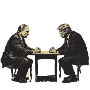 America Russia Confrontation Poster Vinyl Car Decal Sticker – Waterproof & UV-Resistant 4.0"