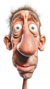 Big Nose Portrait Vinyl Car Decal Sticker – Waterproof & UV-Resistant 4.0"