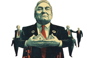 Capitalists Elections Illustration Vinyl Car Decal Sticker – Waterproof & UV-Resistant 6.0"