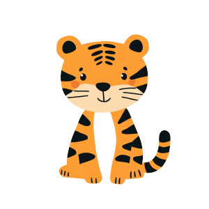 Cute Tiger Matisse Style Vinyl Car Decal Sticker – Waterproof & UV-Resistant 4.0"