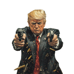 Dodging Bullets Donald Vinyl Car Decal Sticker – Waterproof & UV-Resistant 4.0" Dodging Bullets Donald Vinyl Car Decal Sticker – Waterproof & UV-Resistant 4.0"