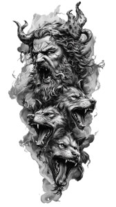 Hades Cerberus Tattoo Design Vinyl Car Decal Sticker – Waterproof & UV-Resistant 4.0" Hades Cerberus Tattoo Design Vinyl Car Decal Sticker – Waterproof & UV-Resistant 4.0"