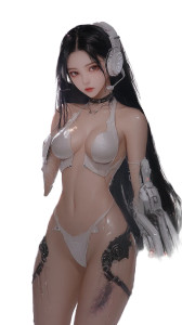 Hypermaximalist Cryopunk Korean Girl Vinyl Car Decal Sticker – Waterproof & UV-Resistant 4.85"