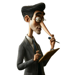 Lawyer Pinocchio Phone Realistic Vinyl Car Decal Sticker – Waterproof & UV-Resistant 4.0"