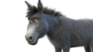 Old Gray Donkey White Spot Vinyl Car Decal Sticker – Waterproof & UV-Resistant 7.14"