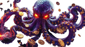 Purple Pirate Octopus Monster Vinyl Car Decal Sticker – Waterproof & UV-Resistant 7.14"