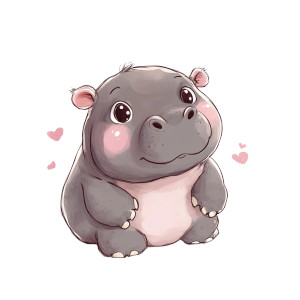 Pygmy Hippo Baby Cute Vinyl Car Decal Sticker – Waterproof & UV-Resistant 4.0" Pygmy Hippo Baby Cute Vinyl Car Decal Sticker – Waterproof & UV-Resistant 4.0"