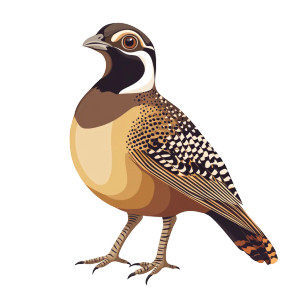 Quail Brown Vector Logo Vinyl Car Decal Sticker – Waterproof & UV-Resistant 4.0"