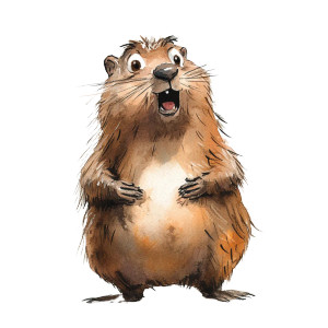 Quentin Blake Marmot Vinyl Car Decal Sticker – Waterproof & UV-Resistant 4.0"