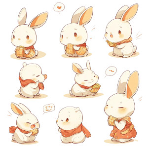 Rabbit Timetable Stickers Vinyl Car Decal Sticker – Waterproof & UV-Resistant 4.0"