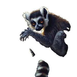 Realistic Lemur Tree Vinyl Car Decal Sticker – Waterproof & UV-Resistant 4.0"