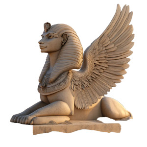 Realistic Sphinx Wings Desert Vinyl Car Decal Sticker – Waterproof & UV-Resistant 4.0"