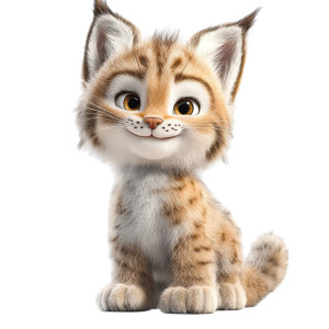 Realistic Young Lynx Disney Style Vinyl Car Decal Sticker – Waterproof & UV-Resistant 4.0"