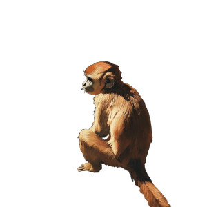 Red Hair Capuchin Monkey Vinyl Car Decal Sticker – Waterproof & UV-Resistant 4.0"