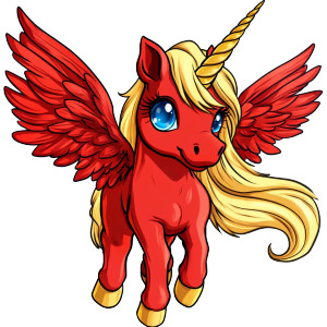 Red Unicorn Blue Eyes Vinyl Car Decal Sticker – Waterproof & UV-Resistant 4.0" Red Unicorn Blue Eyes Vinyl Car Decal Sticker – Waterproof & UV-Resistant 4.0"