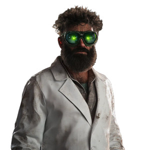 Rugged Scientist Hiding Lab Vinyl Car Decal Sticker – Waterproof & UV-Resistant 4.0"